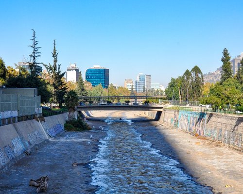 calm walk through a Chilean city park